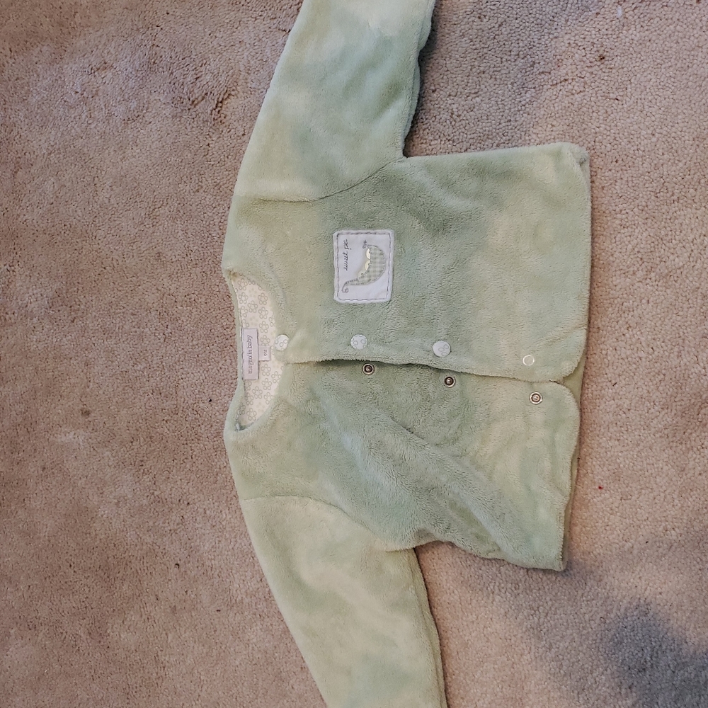 Magnolia baby green long sleeve shirt  9m